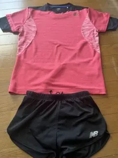 newbalance ランニングウェア 上下セット Mサイズ ピンク/黒