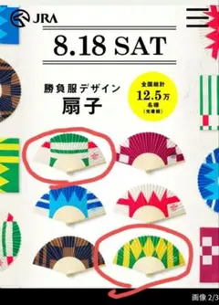 JRA WINS day 勝負服デザイン扇子2本セット（サトノ、キャロット）