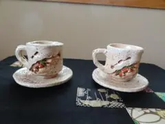 水月焼　 蟹　蓋付茶碗　湯呑　 蟹細工　 茶器　在銘 水月焼 蟹 蓋付茶碗 湯呑 蟹細工 茶器 在銘