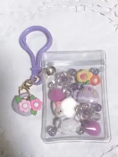 キャンディーバッグキーホルダー ねこ 紫系