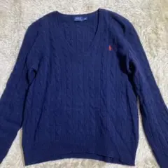 ポロラルフローレン ケーブルニット セーター カシミア混