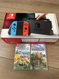 Nintendo Switchセット（本体＋マイクラ＋どうぶつの森＋SDカード）