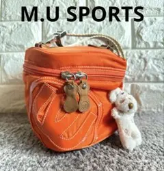 ✨美品❤️M.U SPORTS ミニハンドバッグ オレンジ ポーチ　マスコット