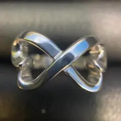 【美品】ティファニー ダブルラビングハート リング SV925 約10号