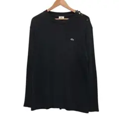 LACOSTEラコステ　長袖Tシャツ　ロンT 肩ボタン　刺繍ワッペンロゴ　日本製