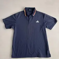adidas CLIMALITE ネイビー ポロシャツ Oサイズ　紺