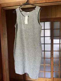 GUグレー ノースリーブ ワンピース XL
