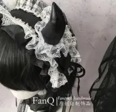 小悪魔的ヘッドドレス　ブラック×ホワイト