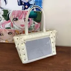 331 痛バッグ 白 A4 トートバッグ イベント 缶バ 大容量 ヲタ活 推し活