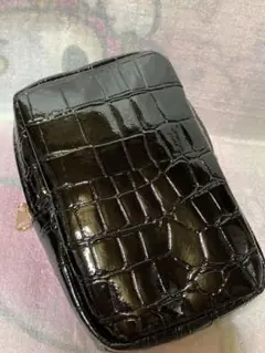 クロコダイル柄 たばこケース ブラックカラー 黒 ポーチ 160 マルチポーチ