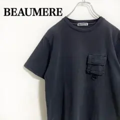 BEAUMERE◎Dリング×フラップポケットTシャツ 黒系