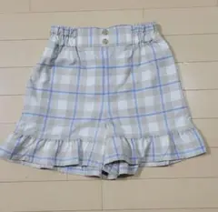 チェック柄フリルハーフパンツ GU
