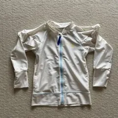 フリル付きホワイトラッシュガード 100cm