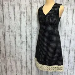 【美品】JULIE BROWN ジュリーブラウン 黒×アイボリー ワンピース