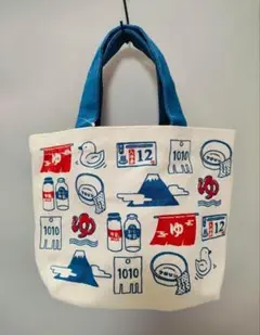 銭湯サウナ柄ミニトートバッグ