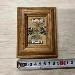 ナバホ族　サンドペインティング　ミニ額　インテリア