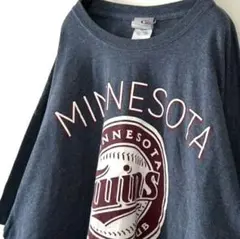 ジェニュイン MLBミネソタ ツインズ Tシャツ 2XLネイビー古着