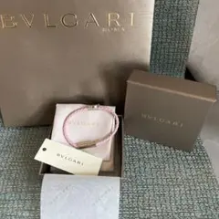 BVLGARI ピンク 編み込み ブレスレット