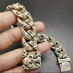 ドクロシルバーブレスレットトランスファーブレスレット xinp