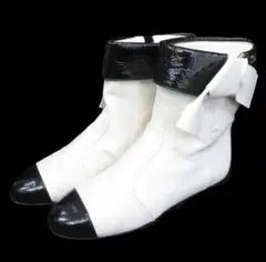 CHANEL バイカラーショートブーツ 未使用