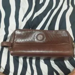 GIANNI VERSACE ブラウンレザー バッグ