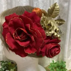 【早割価格12/10迄】成人式髪飾り 赤薔薇 振袖 前撮り ヘアアクセサリー