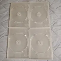 DVD CD ケース　透明　クリア　4本　セット 厚さ約15mm