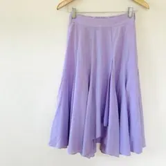 【ミューズリファインドクローズ】ロングフレアスカート　M　紫パープル系　ダンス
