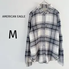 アメリカンイーグル 長袖シャツ ネルシャツ カジュアル 古着 チェック柄 M