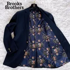 【BROOKS BROTHERS】ジャケット 裏地総柄 ウール ブラック系 39