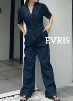 1732 美品 EVRIS 【WEB限定/2023】ジャンプスーツ デニム