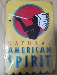 NATURAL AMERICAN SPIRIT ブリキ看板
