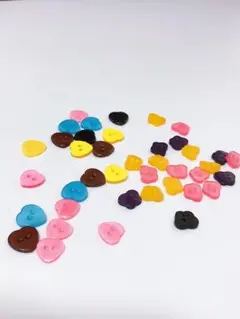 レトロポップ ハート♡蝶々 アソートボタン 各20ヶ