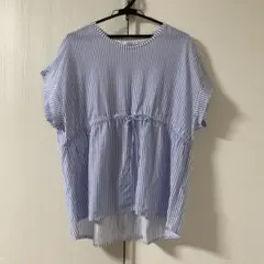 ZARA ストライプ　フレンチスリーブトップス♪