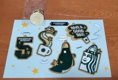 スターバックス　リワード 5周年記念 ワッペン 5枚　キーホルダー セット