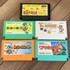 ファミコンソフト　ワリオの森などパズル5本セット　まとめ売り