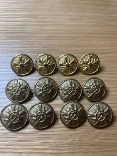 警察グッズ　金属製装飾ボタン12個セット売り