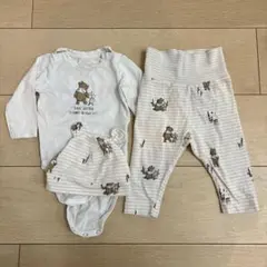 h&m ロンパース、パンツ、帽子セット プーさん
