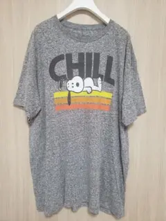 SNOOPY　スヌーピー　PEANUTS CHILL 2XL Tシャツ グレー
