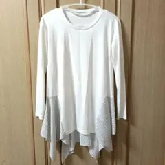 Provador プロバドール　ロングカットソー　チュニック　異素材切替Sサイズ