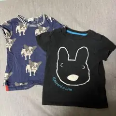 Gaspard et Lisa とフレンチブルドッグの柄　Tシャツ 2枚セット