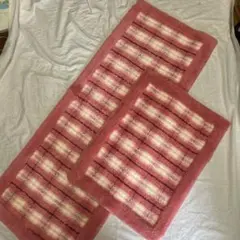 マット②点セット　ピンクチェック
