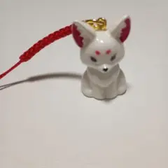 ちょコンとキツネ 根付マスコット2 わたあめ