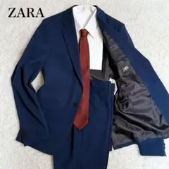 未使用級　ZARA スーツ　セットアップ　ブルー　L ザラ　カジュアルスーツ