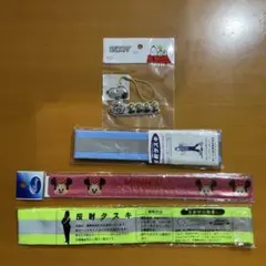 反射タスキ&キャッチバンド&ストラップ　4点セット　ミニーマウス　スヌーピー他