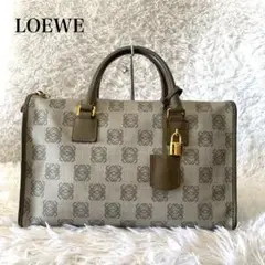 LOEWE ロエベ アナグラム ミニボストンバック PVC レザー 南京錠
