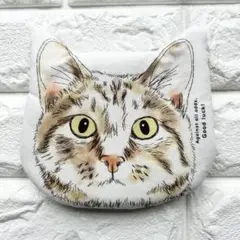ヌビ猫型ポーチ　ベージュ