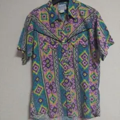 90s USA製 Rockmount Ranch Wear 半袖シャツ 総柄