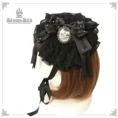 モワティエMoi-meme-Moitie青薔薇付きヘッドドレスワイヤー入りヘドレ Moi-meme-Moitie - Moi-meme-Moitie ヘッドドレス 青薔薇 別珍