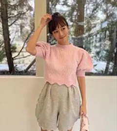 rosymonster ウールスカラップショートパンツ